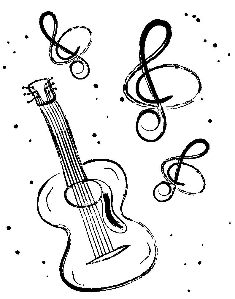 Black and White Art Set of 3 Black and White Music Prints Etsy