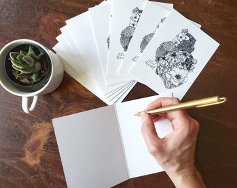 Floral Anatomical Heart Greeting Card: Encouragement Botanical Cards