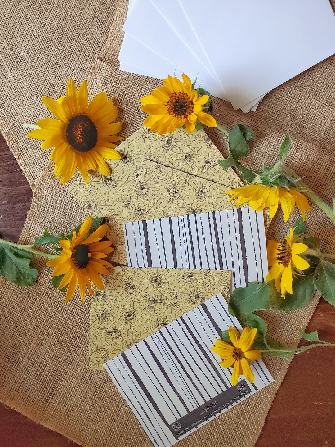 Sunflowers Blank Cards - Sunflower Pattern - Floral Greeting Cards - Etsy