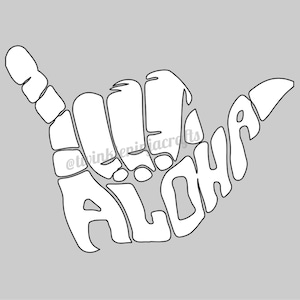 Aloha Shaka Vinyl Decal | Car Decal | Water Bottle Decal