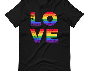 Love Pride Lgbt Rainbow Short-Sleeve Unisex T-Shirt