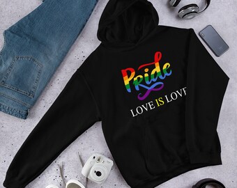 Gay Pride Love is Love Unisex Comfort Fit  Hoodie