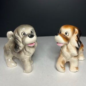 Pair of Vintage Porcelain Cocker Spaniel Dog Figurines made in Japan