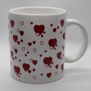Vintage Heart Coffee Mug - Cute Valentine Day Mug