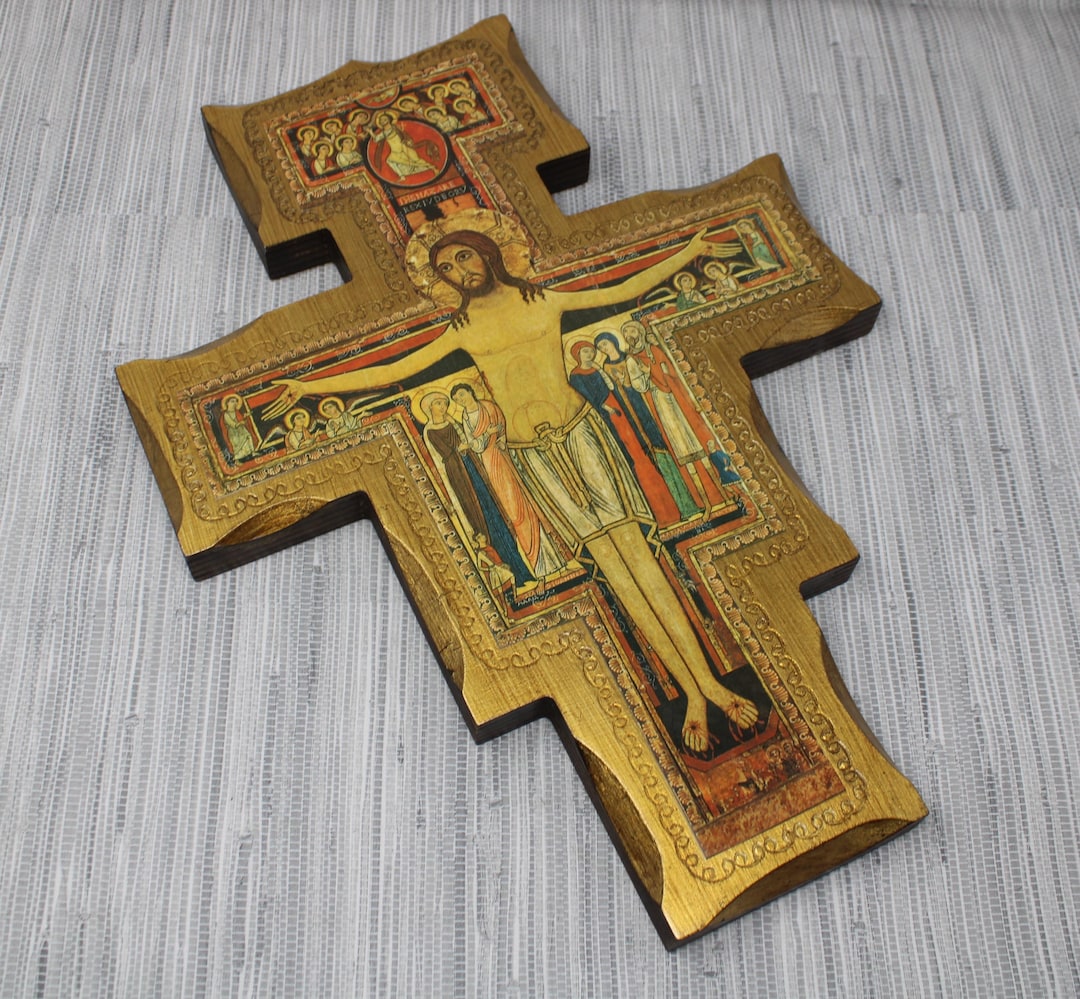 San Damiano Crucifix Cross Made In Italy 9.5" New In Package - Foto 10