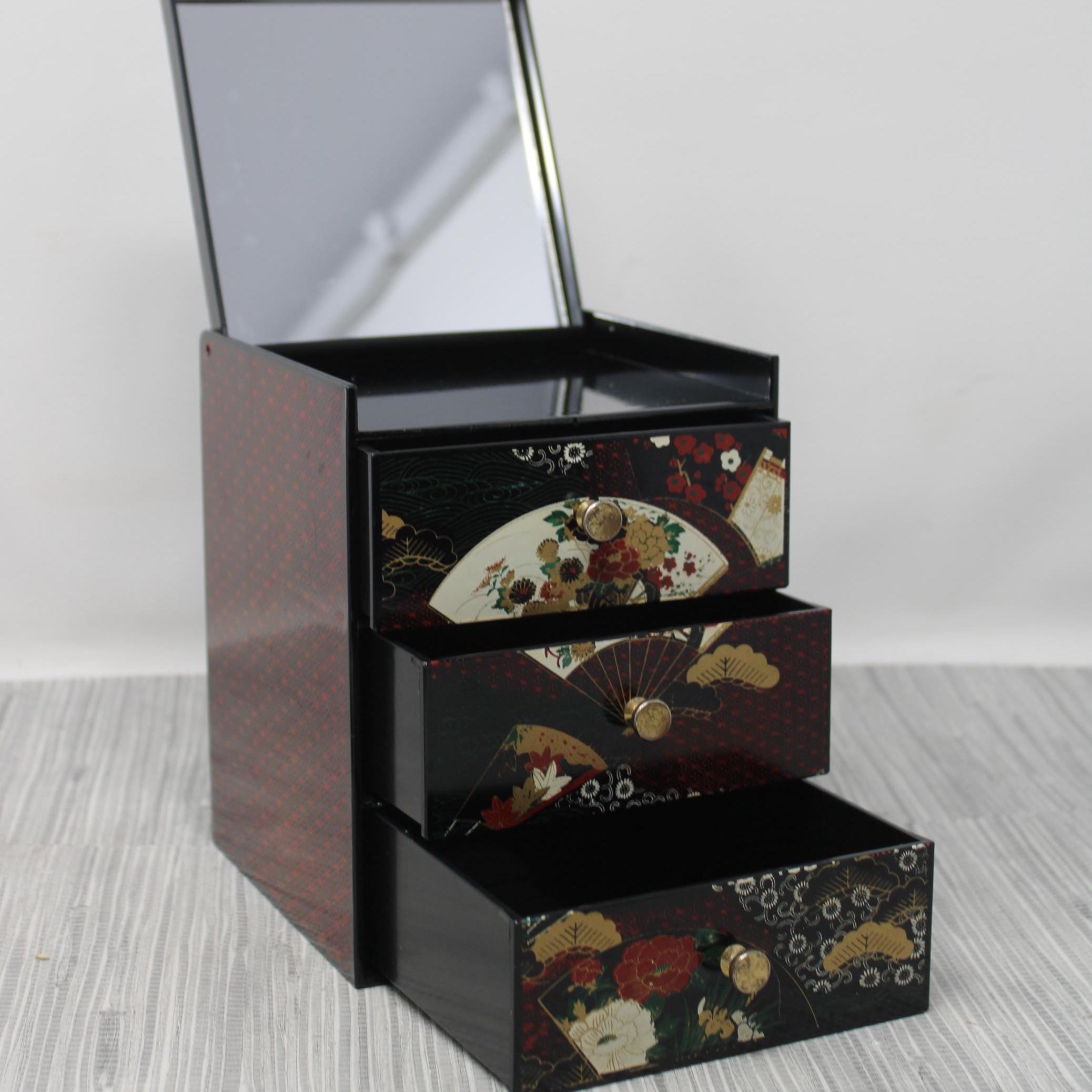* vintage Jewelry box ✵ * 硝子の ジュエリーボックス Vintage Japanese Jewelry Boxes - Etsy