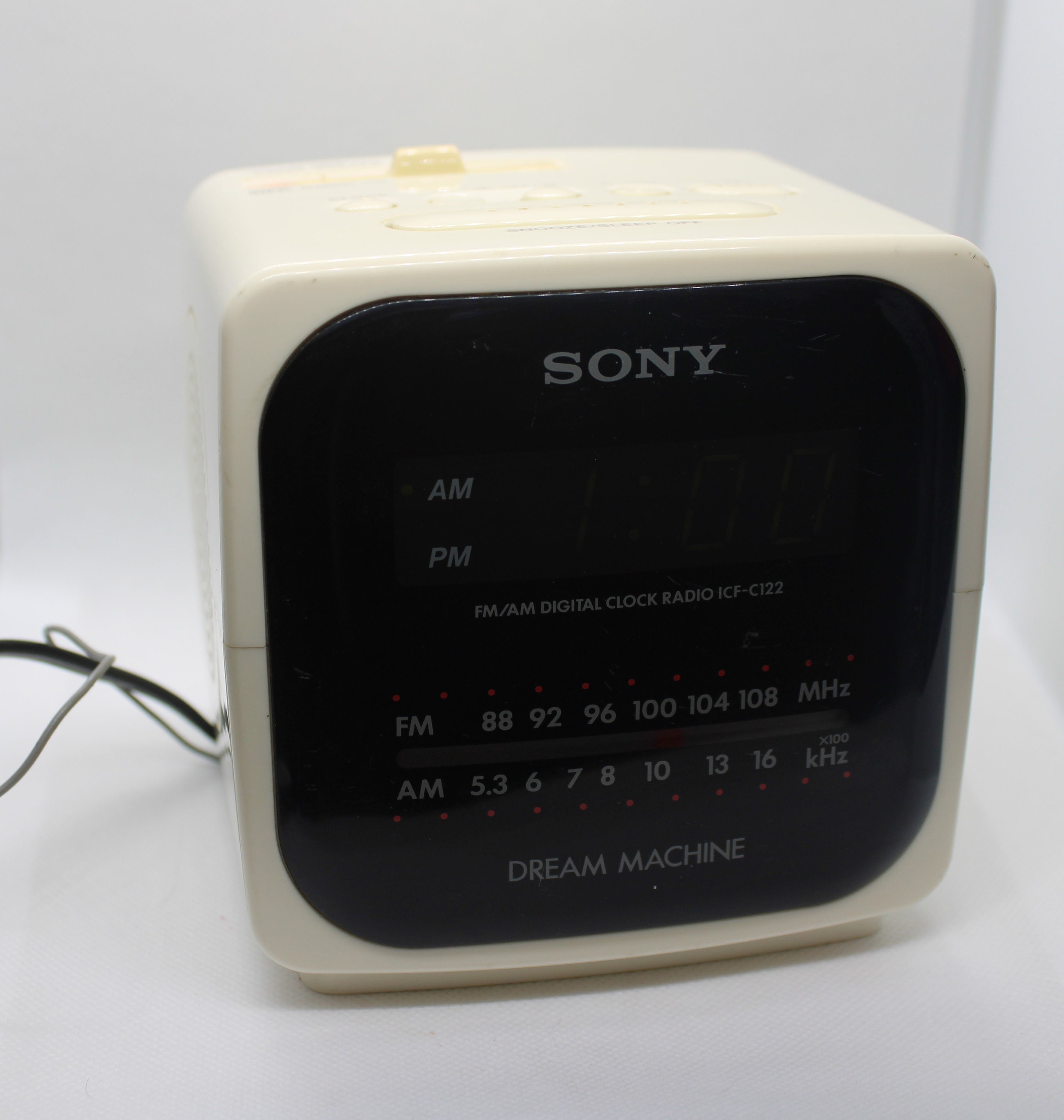 Vintage Sony Dream Machine Cube Alarm Clock Am Fm Radio Model ICFC122 Green LED Etsy