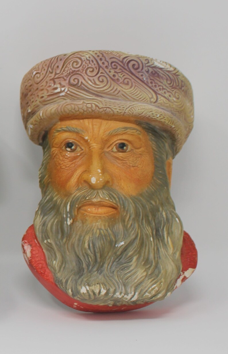 Vintage Legend Products Wall Hanging Busts Fisherman Matador Saint Man