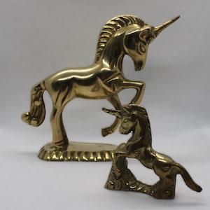 Solid Brass Unicorn Figure - Vintage Brass Unicorn - Brass Unicorns - Sold Separately