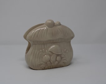 Vintage Arnel Merry Mushroom Ceramic Napkin Holder - MCM Decor