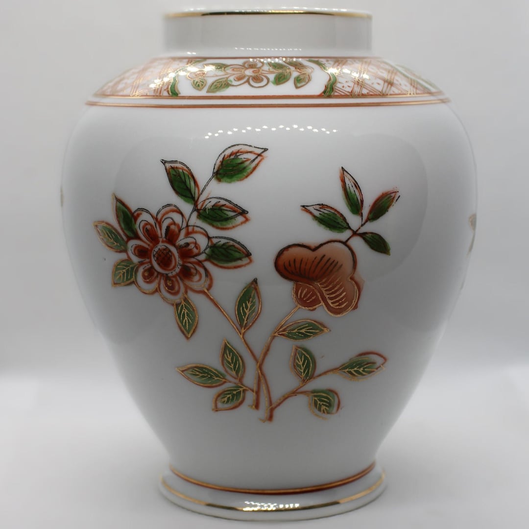 Vintage Andrea by Sadek 8945 Hand Painted Floral Vase - Made in