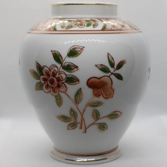 Vintage Andrea by Sadek 8945 Hand Painted Floral Vase - Made in