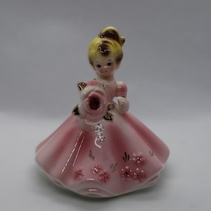Josef Originals Birthstone Girl - Garnet January - Ruby July - Vintage Josef Originals Porcelain Figurine