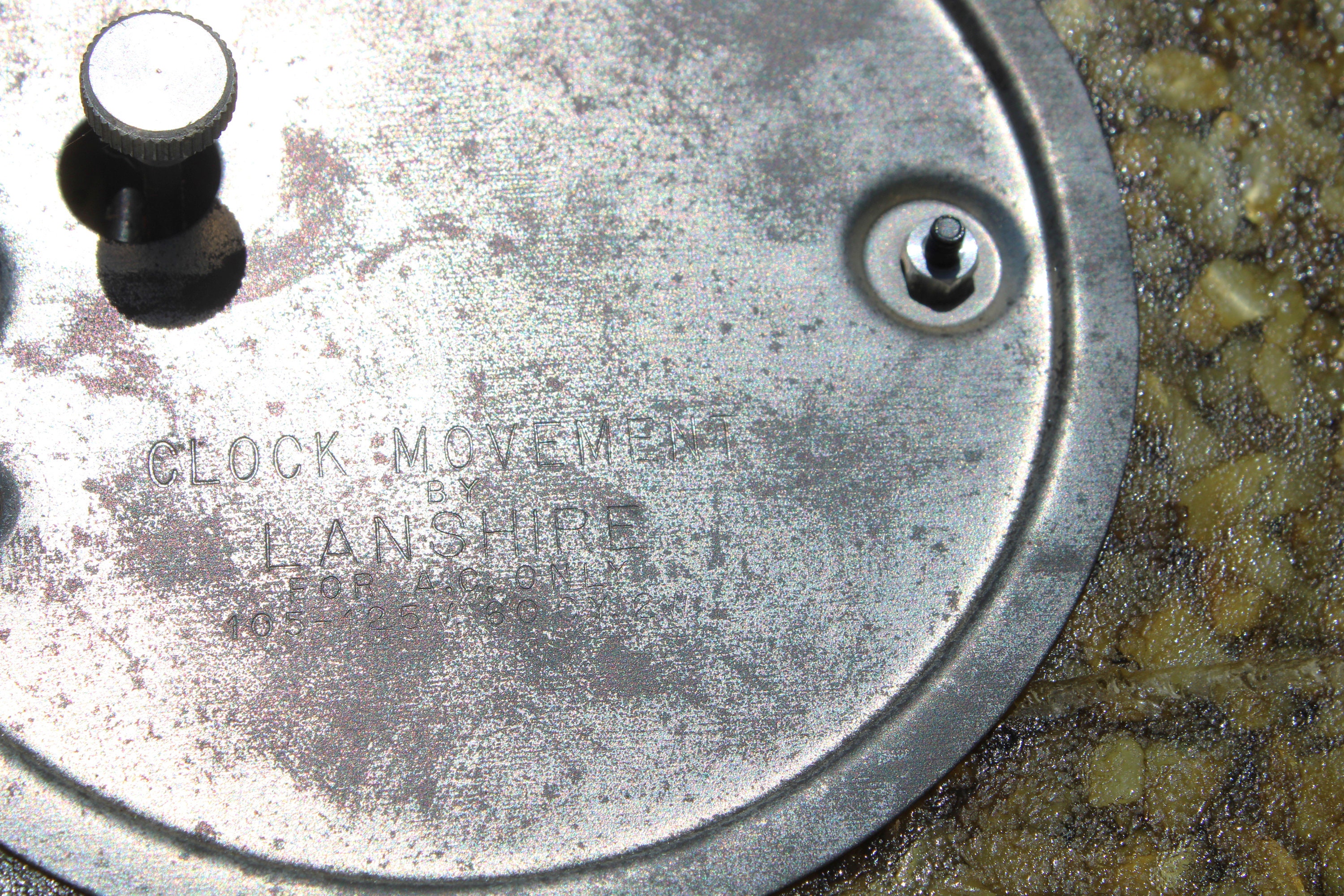 Mid Century Resin Clock Vomit Clock Lanshire Electric Mantle Clock MCM