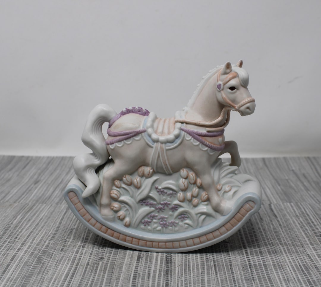 Box Rocking Horse Vintage 1985 Enesco Rocking Horse Music Box With Fur Elise Tune ...
