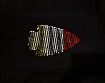 Sparkly Chiefs Arrowhead Shirt
