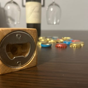 Cube Bottle Opener - Maple (9 piece grid)