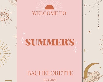 Retro Bachelorette Welcome Sign, 70s Bachelorette Party Sign, Disco Bachelorette Welcome Poster, Palm Springs Bachelorette, Groovy
