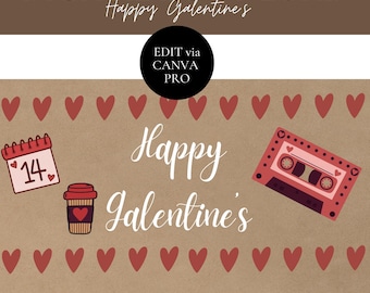 Valentine's Day Banner | Happy Galentine's Day | Digital Download