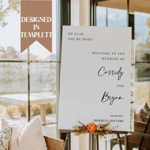 Welcome To Our Wedding Sign, Wedding Welcome Sign Template, Wedding Ceremony Sign, Welcome Sign Wedding Template, Modern Wedding Sign,#Bryan