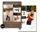 Photo Christmas Card Template, Printable Holiday Card (Canva)