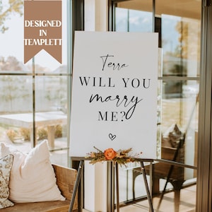 Will You Marry Me Sign Template, Proposal Sign, Proposal Photo Props, Engagement Photo Prop, Personalized Proposal Sign, Proposal ideas, #Te