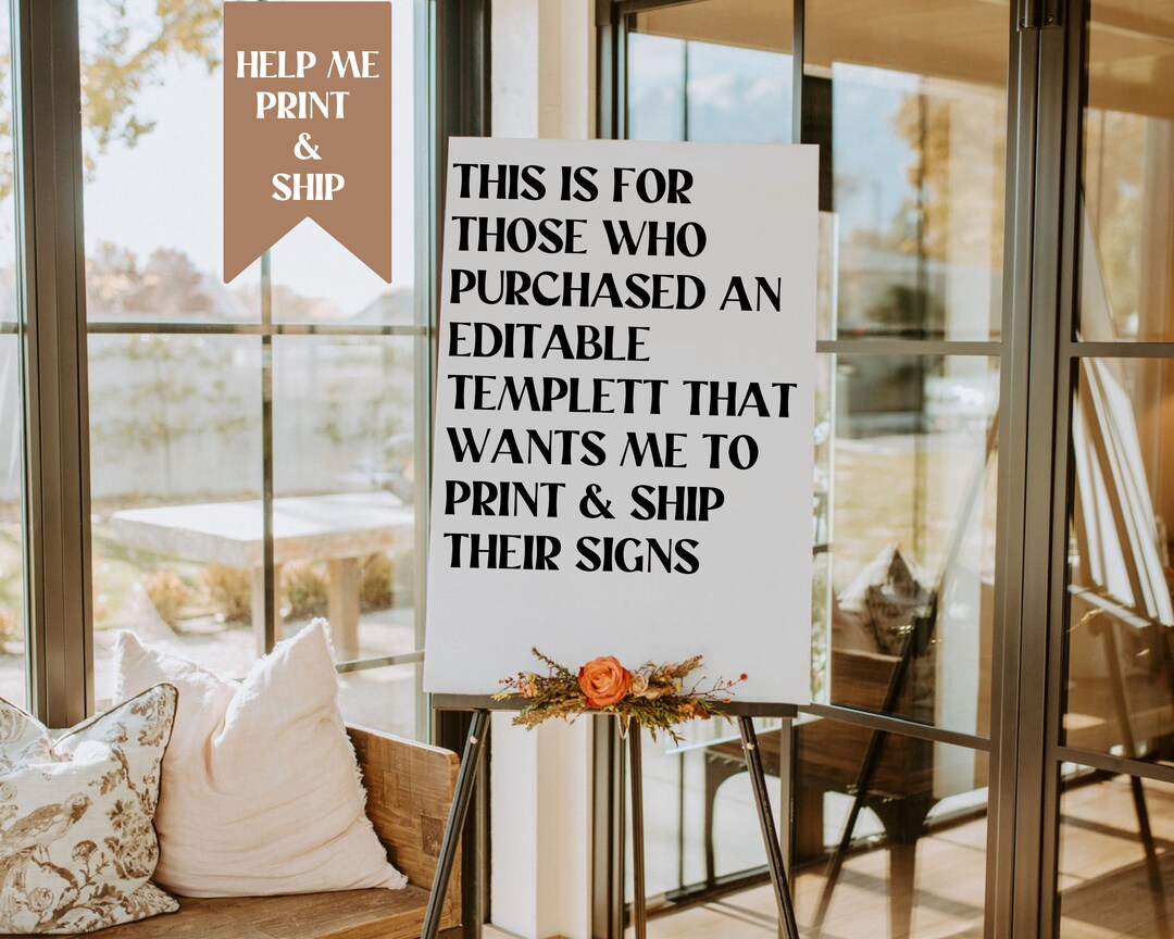 Print &amp; Ship Editable Template - Etsy