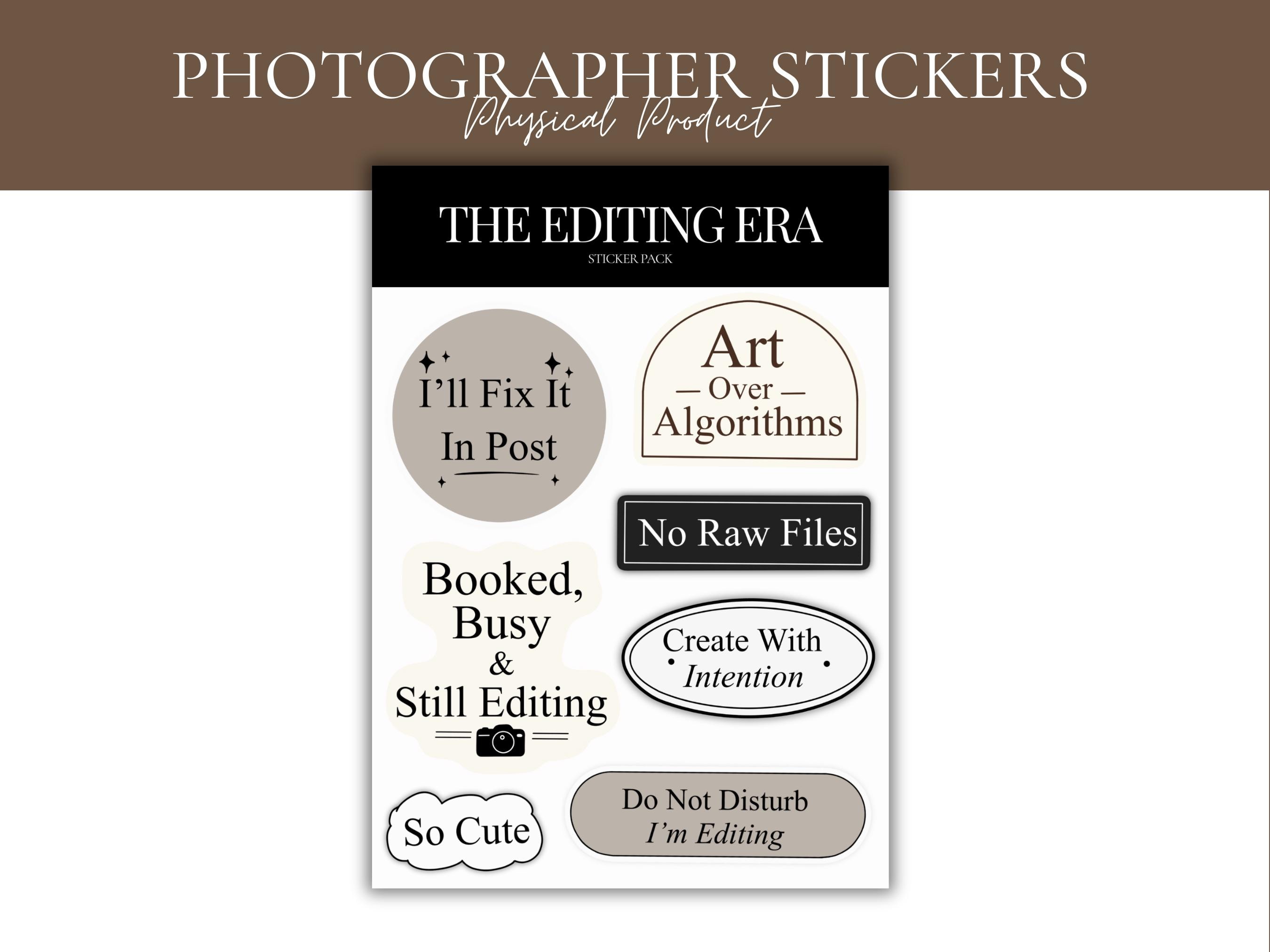 Era Sticker The Editing Era Sticker Pack | Camera Stickers, Photographer Gift ...