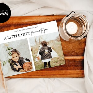 Chèques-cadeaux, Canva, Marketing photographique, Carte-cadeau Photographie Canva, Modèle de carte-cadeau