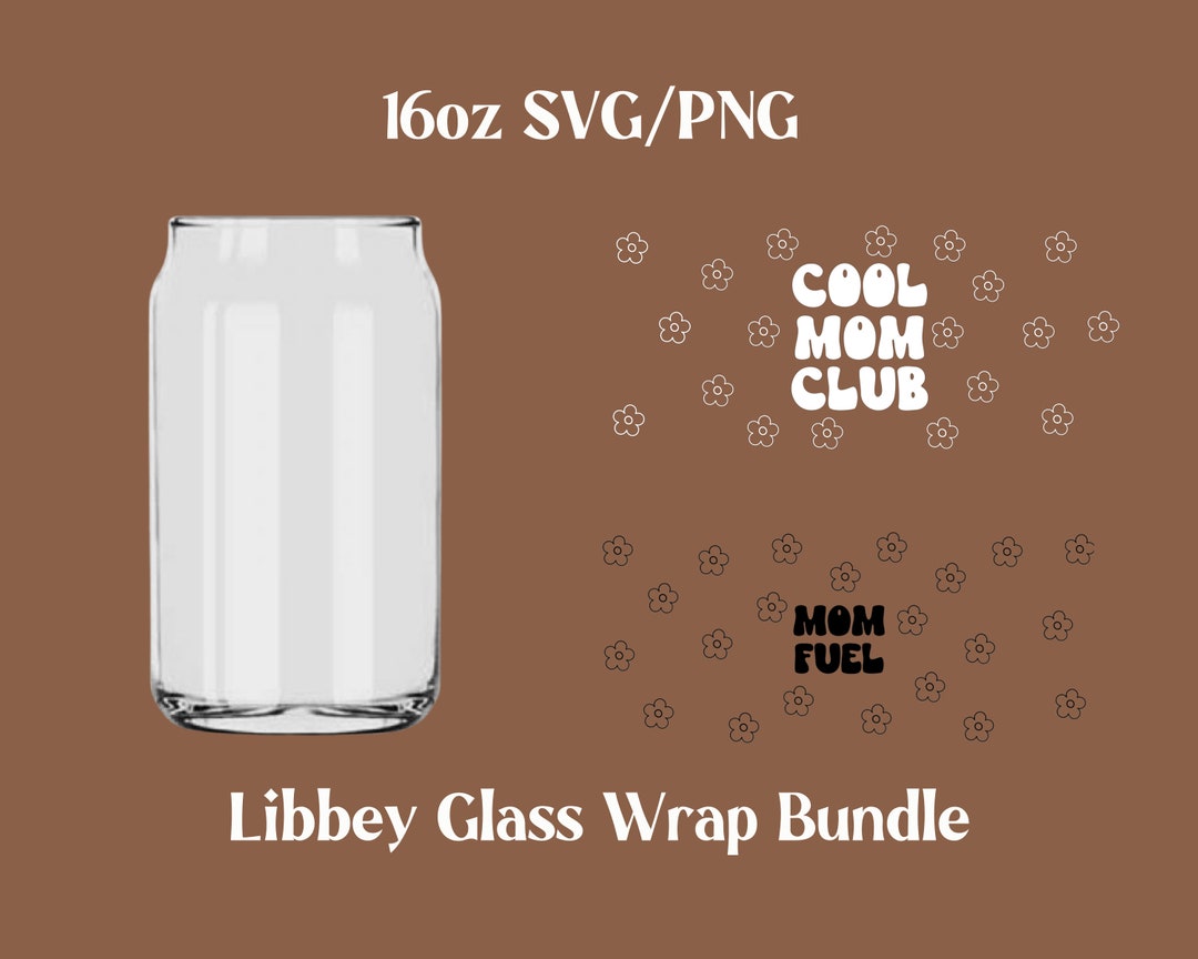 Mothers Day Libbey Glass Can Bundle Cool Mom Retro Groovy Digital ...