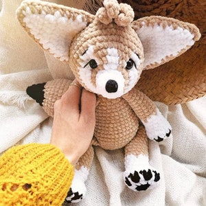 Crochet pattern Fennek &quot;Finnley&quot; | Amigurumi | Crochet animal | Instructions | Crochet desert fox | Stuffed animal | PDF | Language: German/English