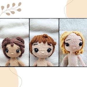 Hairstyle package 2 | Amigurumi | Hair | Instructions | Crochet doll | Stuffed toy | PDF | Language: German