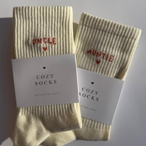 Cozy Socks "AUNTIE & UNCLE"