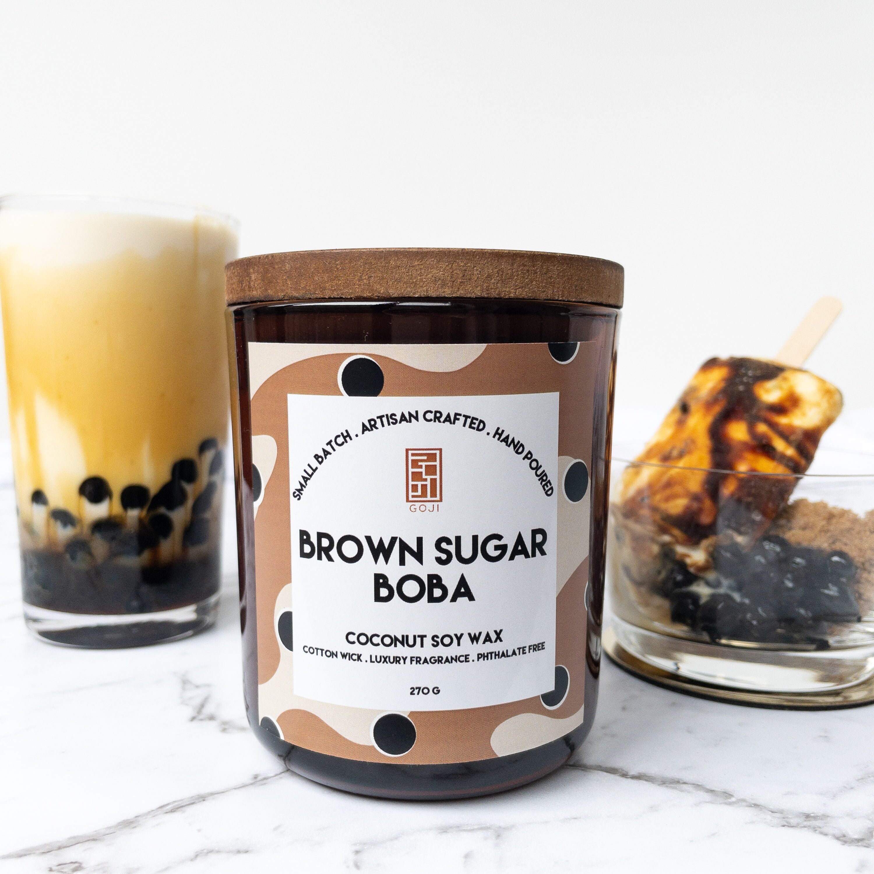 BROWN SUGAR BOBA / Bubble Tea Scented Candle // Premium Etsy Australia