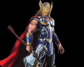 Thor Love And Thunder Full Armor + Helmet + Stormbreaker - Thor Full Body Armor - 3D Model - STL File - 3D Printable Model