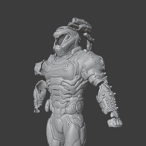 Doom Slayer (Doomguy) Wearable 3D Model - Doom Eternal - Doomslayer 3D Print File-