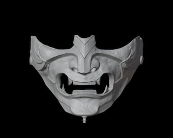Ghost of Tsushima Mask 3D Print File - 3D Model- STL File - Cosplay - Kazumasa Sakai-  Jin Sakai