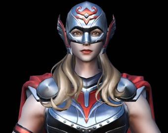 Mighty Thor Helmet - Jane Foster Helmet - Thor Love And Thunder - 3D Model - STL File - 3D Printable Model