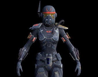 Armadura portátil y casco de Shae Vizla - Shae Vizla Mandalore la Vengadora - Modelo 3D - Archivo STL - Modelo imprimible en 3D -