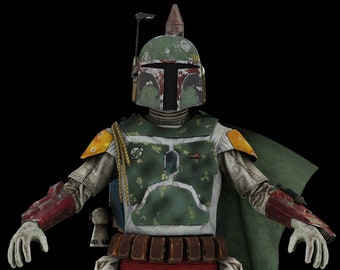 Boba Fett Wearable Armor + Helmet and Jetpack- Return Of The Jedi ROTJ -  3D Model - STL File - 3D Printable Model