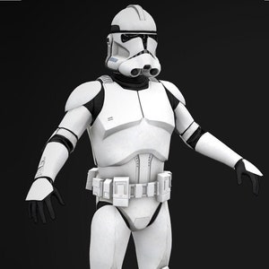 Phase 2 Clone Trooper Wearable Armor + Helmet - 3D Model - STL File - 3D Printable Model- Star Wars -