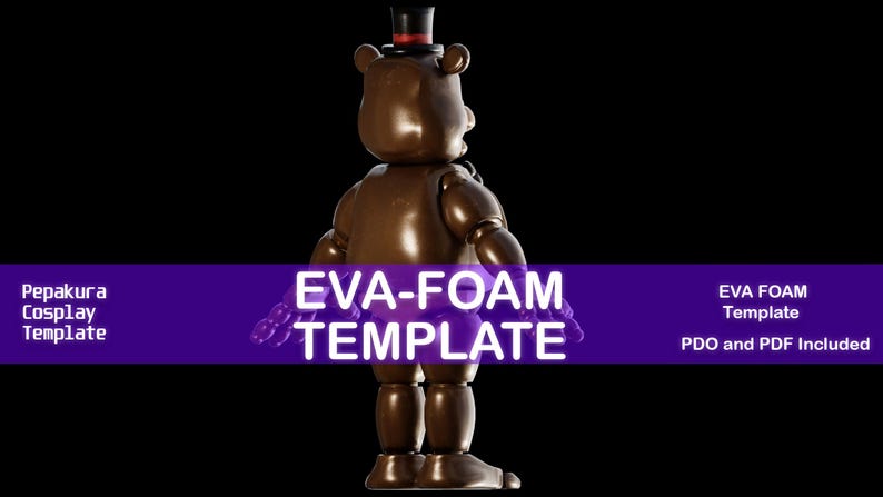 FNAF 2 Toy Freddy Wearable Armor and Helmet Mask - EVA TEMPLATE - Eva ...