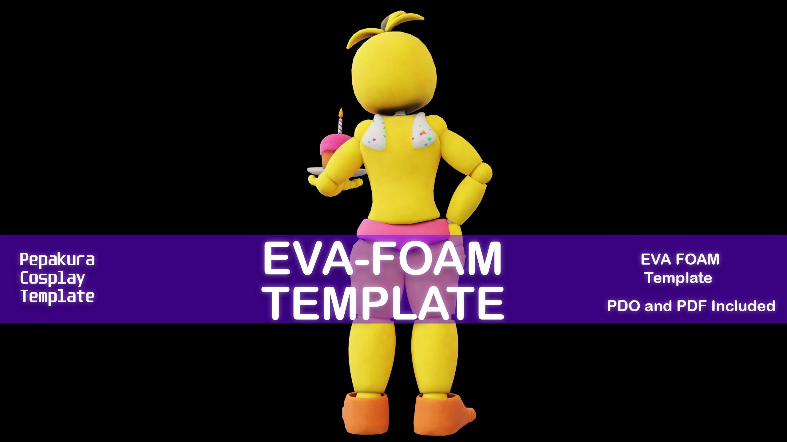 FNAF 2 Toy Chica Wearable Armor and Helmet Mask - EVA TEMPLATE - Eva ...