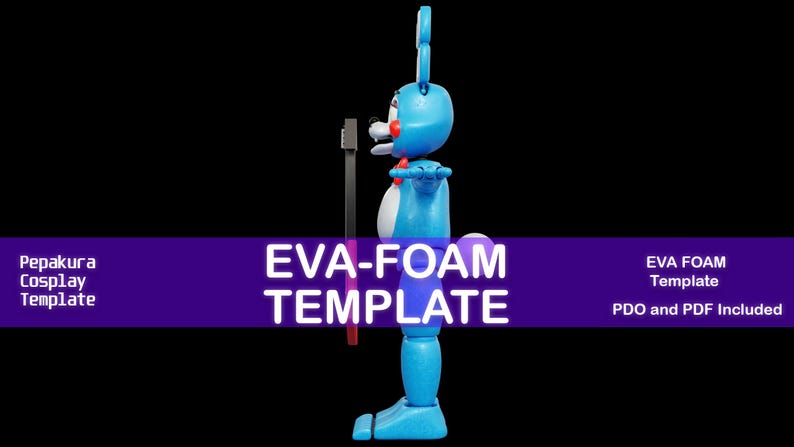 FNAF 2 Toy Bonnie Wearable Armor and Helmet Mask - EVA TEMPLATE - Eva ...