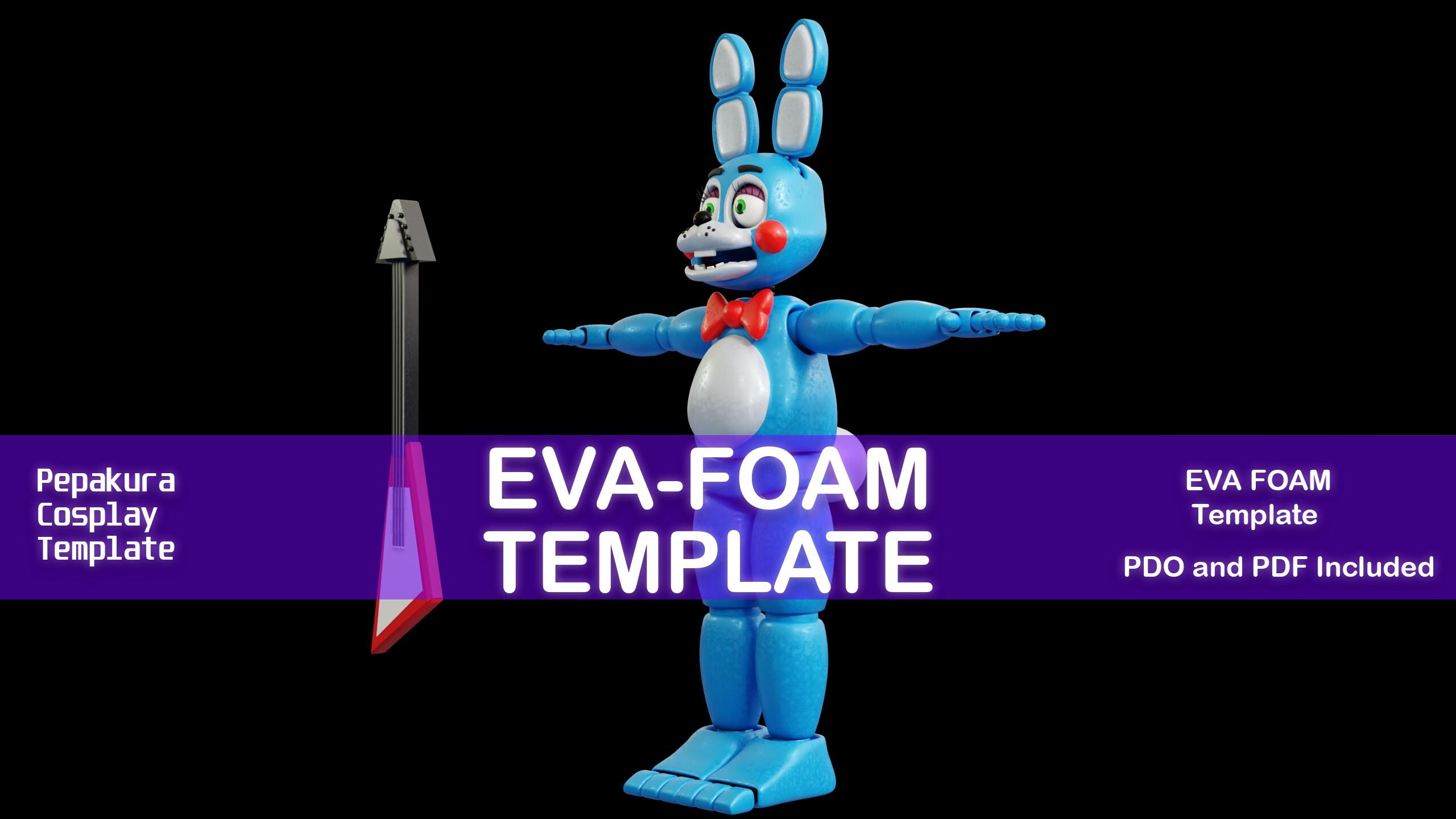 FNAF 2 Toy Bonnie Wearable Armor and Helmet Mask - EVA TEMPLATE - Eva ...