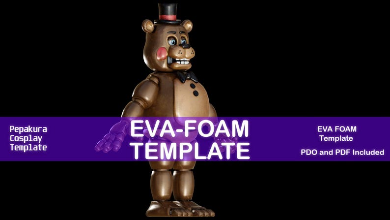 FNAF 2 Toy Freddy Wearable Armor and Helmet Mask - EVA TEMPLATE - Eva ...