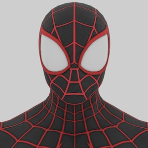 Spider-Man Miles Morales Faceshell  - 3D Print File - STL File - Cosplay
