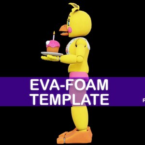 FNAF 2 Toy Chica Wearable Armor and Helmet Mask - EVA TEMPLATE - Eva ...