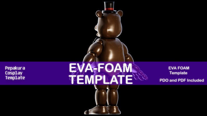 FNAF 2 Toy Freddy Wearable Armor and Helmet Mask - EVA TEMPLATE - Eva ...