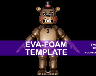 FNAF 2 Toy Freddy Wearable Armor and Helmet Mask - EVA TEMPLATE - Eva Foam Pdo/Pdf Furry Fnaf 2 Movie Custom Full Body Freddy